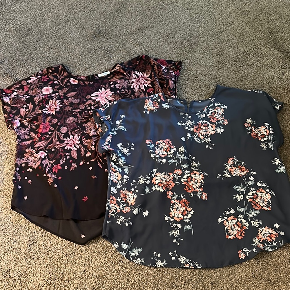 Lot of 2 Maurice’s Women’s Blouses back zip size 1X